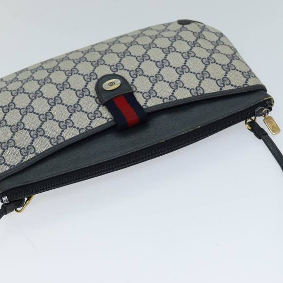 GUCCI GG Plus Supreme Sherry Line Shoulder Bag Navy Red 904 02 026 Auth ep4106 - Picture 6 of 16